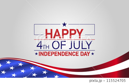 Creative and Stylish Text Illustration for Independence Day Celebration 115524705