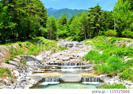 芦間橋／芦間川より上流方向を望む(長野県松川村)【2024.6】 115525008
