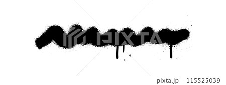 Scribble line graffiti doodle stroke. Sprayed squiggle line and strikethrough underline 115525039
