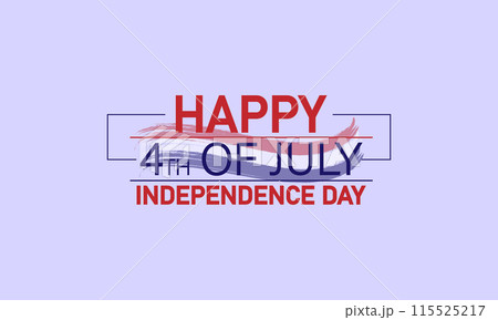 Independence Day with Trendy Text Design 115525217