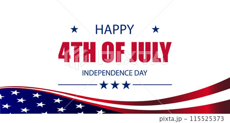 Patriotic Wishes 4th of July Independence Day Design 115525373