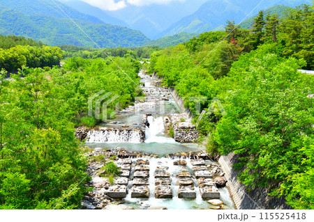 甲斐駒大橋／大武川より上流方向を望む(山梨県北杜市)【2024.6】 115525418