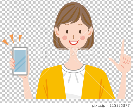 有智慧型手機付款福利解釋指向的婦女 115525877