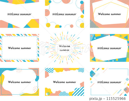 夏に使いやすい9種類のフレームセット 115525966