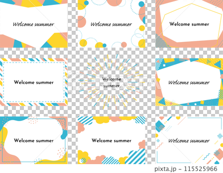 夏に使いやすい9種類のフレームセット 115525966