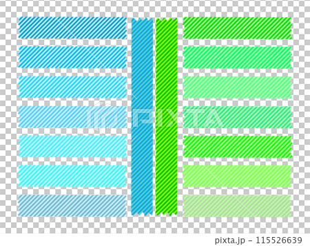 Masking tape, striped pattern, blue and green, zigzag cut style 115526639