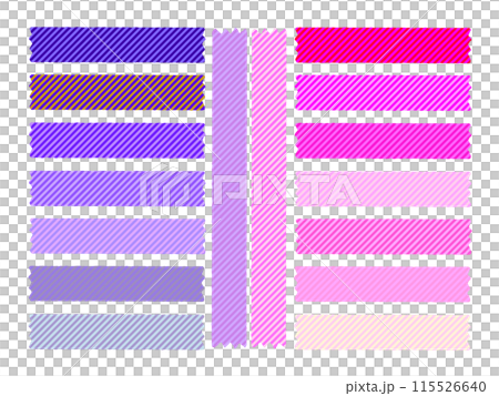 Masking tape, striped pattern, purple and pink, zigzag cut style 115526640