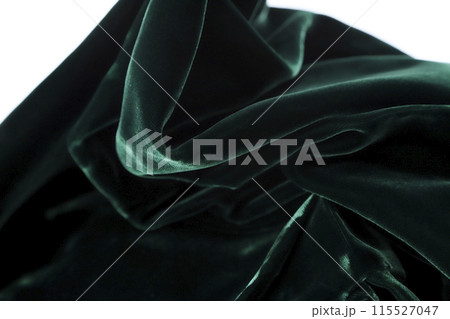 緑のベロア生地の素材 115527047