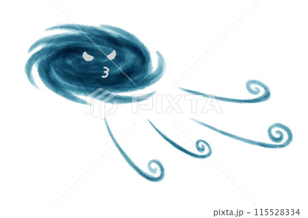 台風の水彩画イラスト 台風の水彩画イラスト 115528334