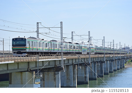 東海道本線 茅ヶ崎ー平塚 JR東日本 E231系1000番台 K-35編成(国府津) 東海道本線 茅ヶ崎ー平塚 JR東日本 E231系1000番台 K-35編成(国府津) 115528513