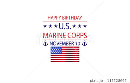 Patriotic US Marine Corps Birthday Flag Design Patriotic US Marine Corps Birthday Flag Design 115528665
