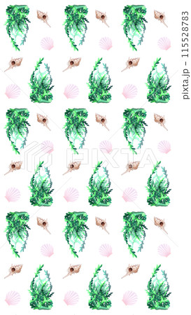 seamless pattern with watercolor cactus 115528783