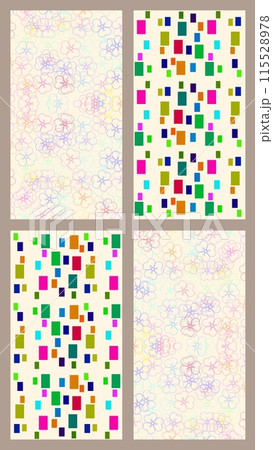 vector pattern with cactus succulents and succulents 115528978