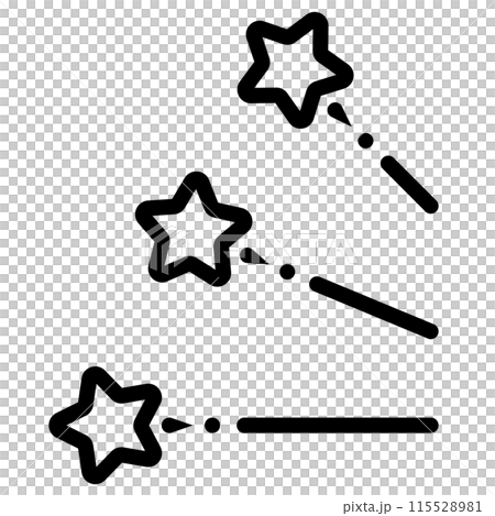 Star/concentrated line/ray/decoration/accent/icon/illustration/material/black 115528981