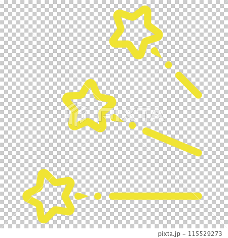 星/集中線/光線/飾り/アクセント/アイコン/イラスト/素材/黄色 115529273