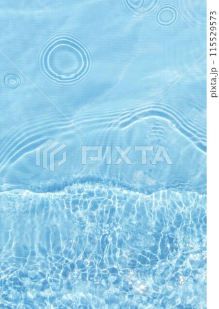 Abstract water, cosmetic background with rings, water surface. Spa concept background. Splash cosmetic moisturizer water micellar toner or emulsionSplash cosmetic moisturizer water micellar toner or 115529573