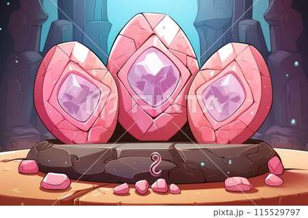 Mystic rune stones, imbued with ancient knowledge and prophetic visions - Generative AI 115529797