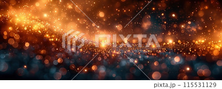 The scene resembles a galaxy emitting numerous sparkling lights into the sky 115531129