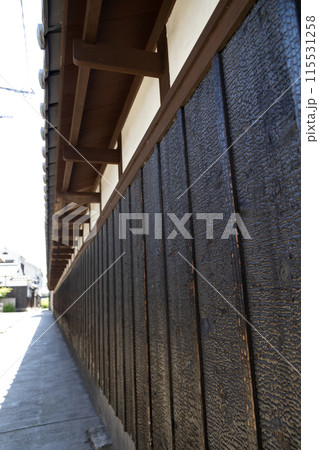 倉敷美観地区の特徴的な壁 倉敷美観地区の特徴的な壁 115531258
