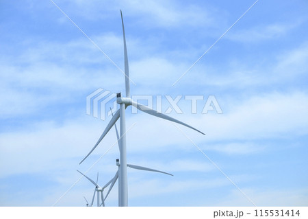 風力発電と青空 風力発電と青空 115531414