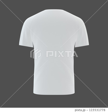 Male blank t-shirt template, natural shape on invisible mannequin, for your design print mockup 115531778