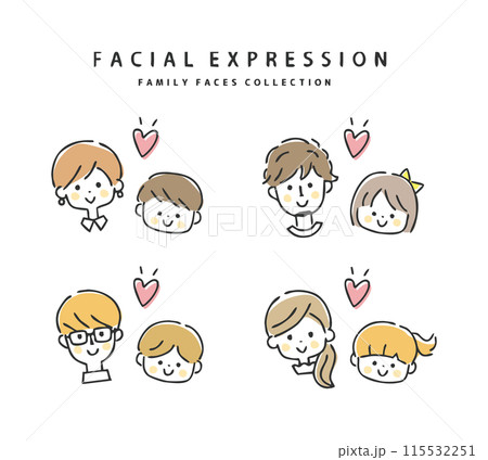 色々な親子の笑顔 115532251