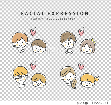 色々な親子の笑顔 115532251