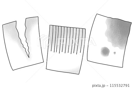 ゆるめシンプル紙セット2　アナログ風 115532791