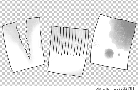 ゆるめシンプル紙セット2　アナログ風 115532791