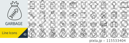 ゴミのアイコンセット ゴミのアイコンセット 115533404