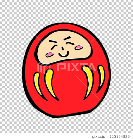 Daruma doll, a Japanese lucky charm B 115534829