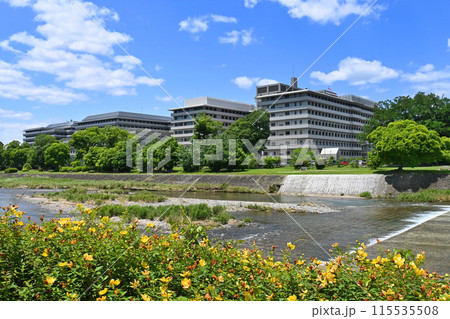 鴨川から望む京都府立医科大学 河原町キャンパス 115535508