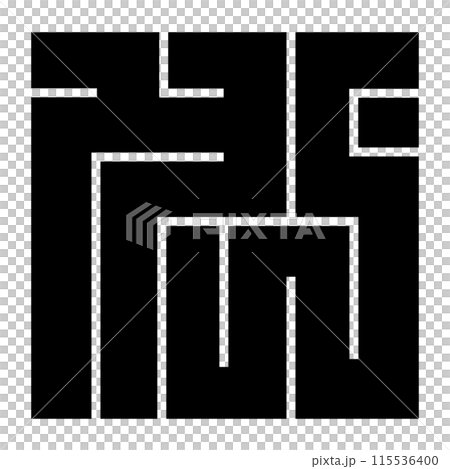 家紋です。角字という種類です。外の形です。 115536400