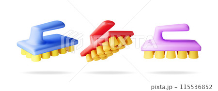 3D set of dry hand cleaning brush 3D set of dry hand cleaning brush 115536852