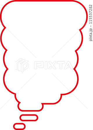 四角ふわふわ風吹き出し 115537282