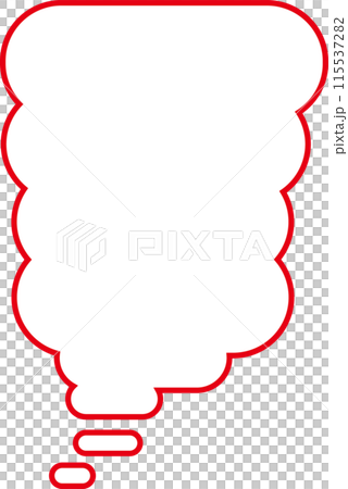 四角ふわふわ風吹き出し 115537282