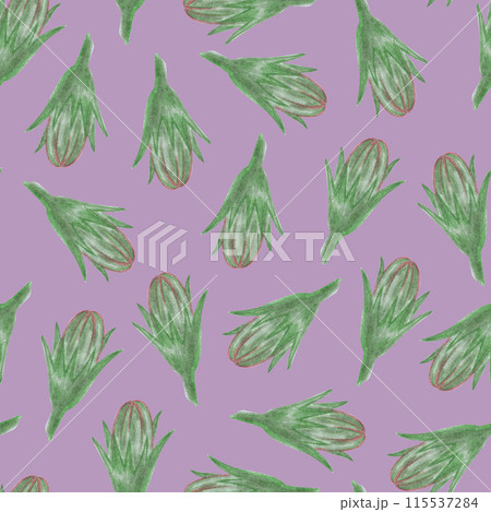Simple Cornflower Floral Seamless Pattern on a Pink Background. 115537284