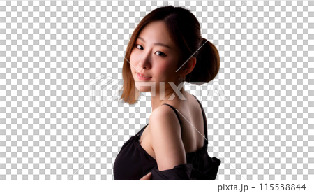 Sexy woman portrait, cropped, transparent image 115538844