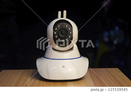 Close-up of IP CCTV cameras or high-tech surveillance systems. CCTV system Close-up of IP CCTV cameras or high-tech surveillance systems. CCTV system 115539585