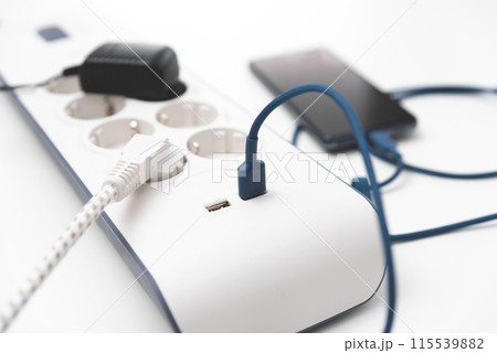 Electric power strip. Multiple devices connected 115539882