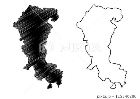 Sense District (Switzerland, Swiss Confederation, Canton of Fribourg or Freiburg) map vector illustration, scribble sketch Sensebezirk map Sense District (Switzerland, Swiss Confederation, Canton of Fribourg or Freiburg) map vector illustration, scribble sketch Sensebezirk map 115540280