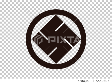 丸に角立万字 115540507