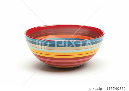 Colorful striped bowl for food serving 115540832