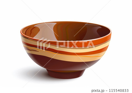 Colorful ceramic bowl with abstract patterns 115540833