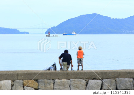 土曜日の海辺の風景 115541353