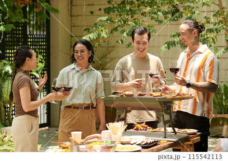 Barbeque Party on Sunny Day Barbeque Party on Sunny Day 115542113