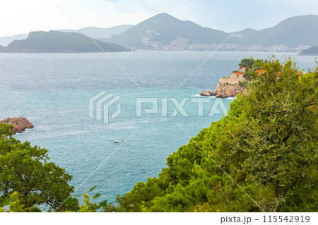 Sveti Stefan island in Montenegro, Adriatic sea 115542919