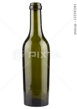 Antique retro green glass bottle 115543361