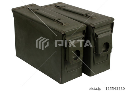 US army green metal ammo boxes. 115543380