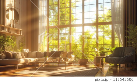 明るいリビングのイメージ 明るいリビングのイメージ 115543506